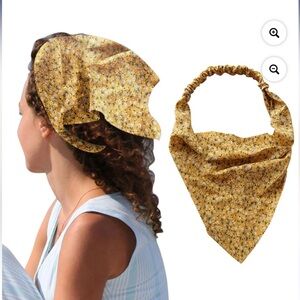 Floral Triangle Headband Set - Yellow and White